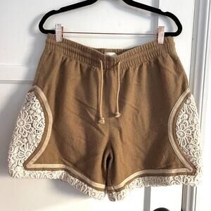 Aimé Leon Dore ALD Lace Camel Hair Court Shorts Brown Tan FW23 Medium NEW